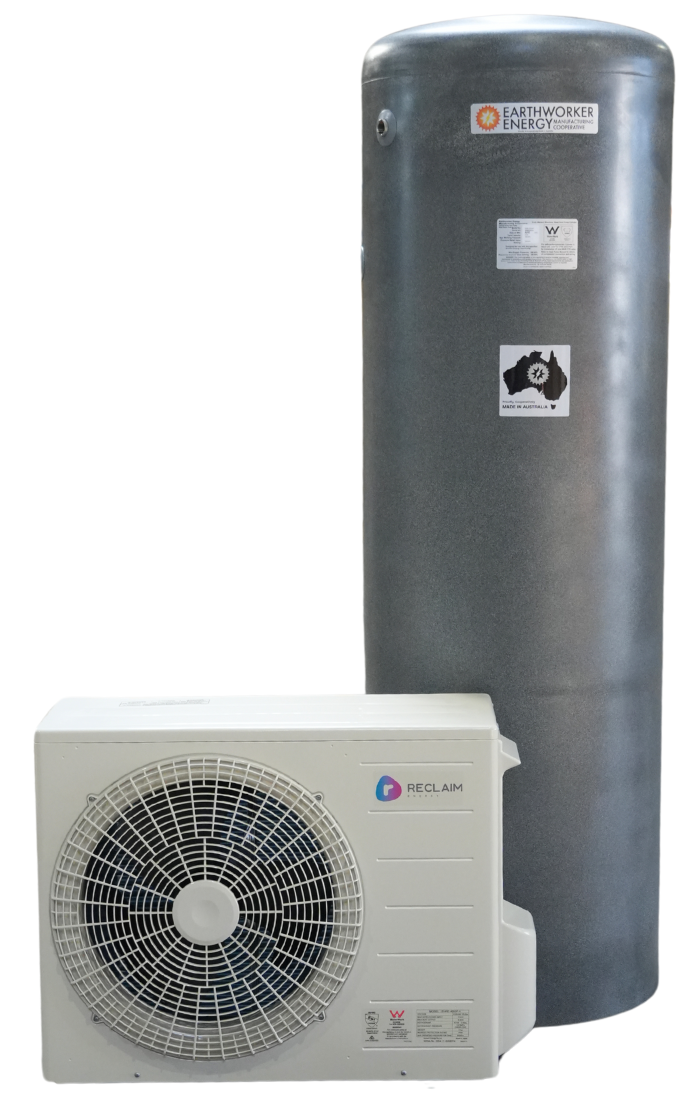 Earthworker-Reclaim heat pump package GREY-RECYCLED CASE