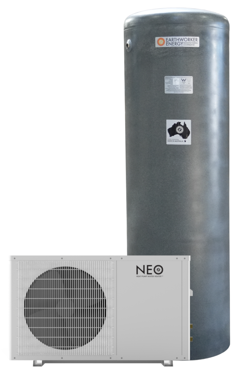 NEO Heat Pump water heater with Earthworker Energy tank